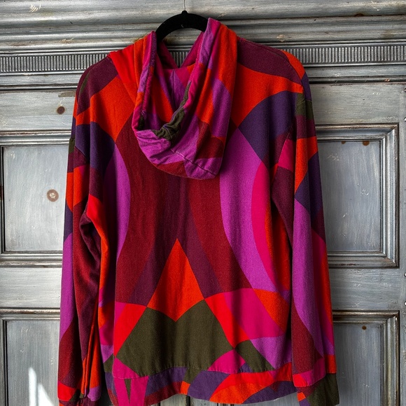 Farm Rio for Anthropologie Banana Gradient Vibrant Color Hoodie Size M - Picture 7 of 10